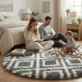 Dywan Pluszowy Okrągły Art Rugs - MARRAKESH Czarny
