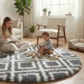 Dywan Pluszowy Okrągły Art Rugs - MARRAKESH Czarny