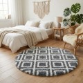 Dywan Pluszowy Okrągły Art Rugs - MARRAKESH Czarny