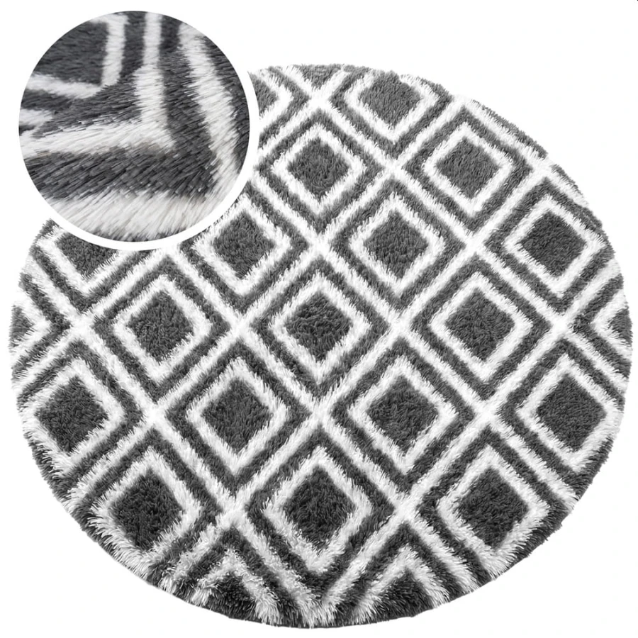 Dywan Pluszowy Okrągły Art Rugs - MARRAKESH Czarny