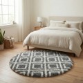 Dywan Pluszowy Okrągły Art Rugs - MARRAKESH Czarny