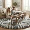 Dywan Pluszowy Okrągły Art Rugs - MARRAKESH Czarny