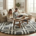 Dywan Pluszowy Okrągły Art Rugs - MARRAKESH Czarny