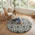 Dywan Pluszowy Okrągły Art Rugs - MARRAKESH Czarny