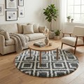 Dywan Pluszowy Okrągły Art Rugs - MARRAKESH Czarny