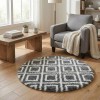 Dywan Pluszowy Okrągły Art Rugs - MARRAKESH Czarny