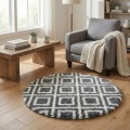 Dywan Pluszowy Okrągły Art Rugs - MARRAKESH Czarny