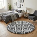 Dywan Pluszowy Okrągły Art Rugs - MARRAKESH Czarny