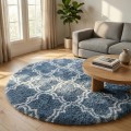 Dywan Pluszowy Okrągły Art Rugs - MARRAKESH Srebrny