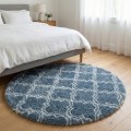 Dywan Pluszowy Okrągły Art Rugs - MARRAKESH Srebrny
