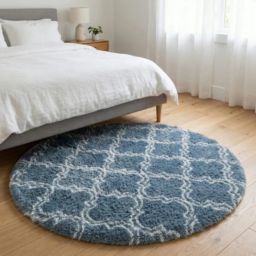 Dywan Pluszowy Okrągły Art Rugs - MARRAKESH Srebrny