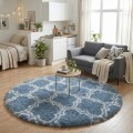 Dywan Pluszowy Okrągły Art Rugs - MARRAKESH Srebrny