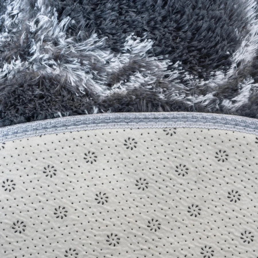 Dywan Pluszowy Okrągły Art Rugs - MARRAKESH Szary