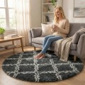 Dywan Pluszowy Okrągły Art Rugs - MARRAKESH Szary