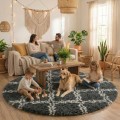 Dywan Pluszowy Okrągły Art Rugs - MARRAKESH Szary