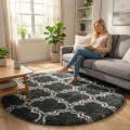 Dywan Pluszowy Okrągły Art Rugs - MARRAKESH Szary