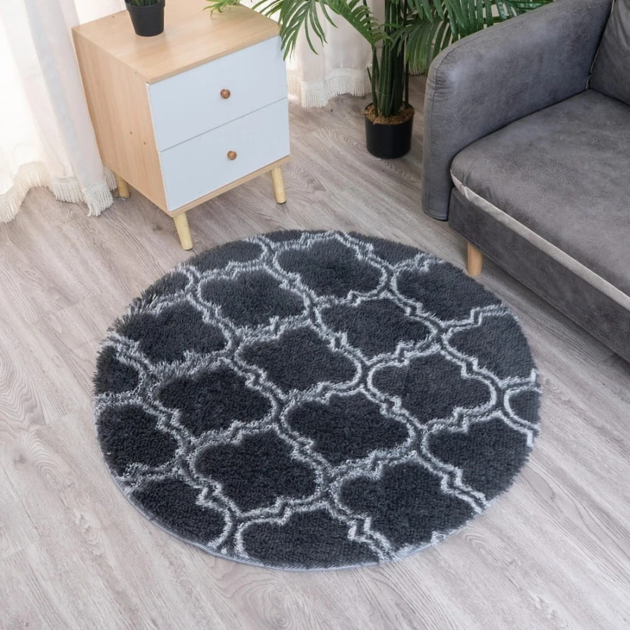 Dywan Pluszowy Okrągły Art Rugs - MARRAKESH Szary