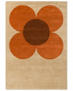 Dywan Orla Kiely - FLOWER PLACEMENT 158203 Pumpkin Ecru