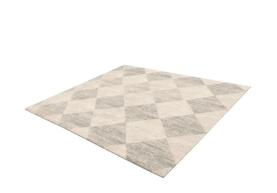 Dywan Agnella Agnus - CHECKERED Szary Kwadrat
