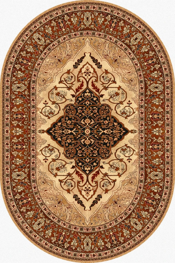 Dywan Agnella Isfahan - LEYLA Bursztyn Owal