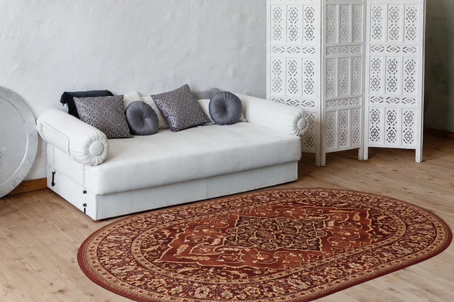 Dywan Agnella Isfahan - LEYLA Rubin Owal