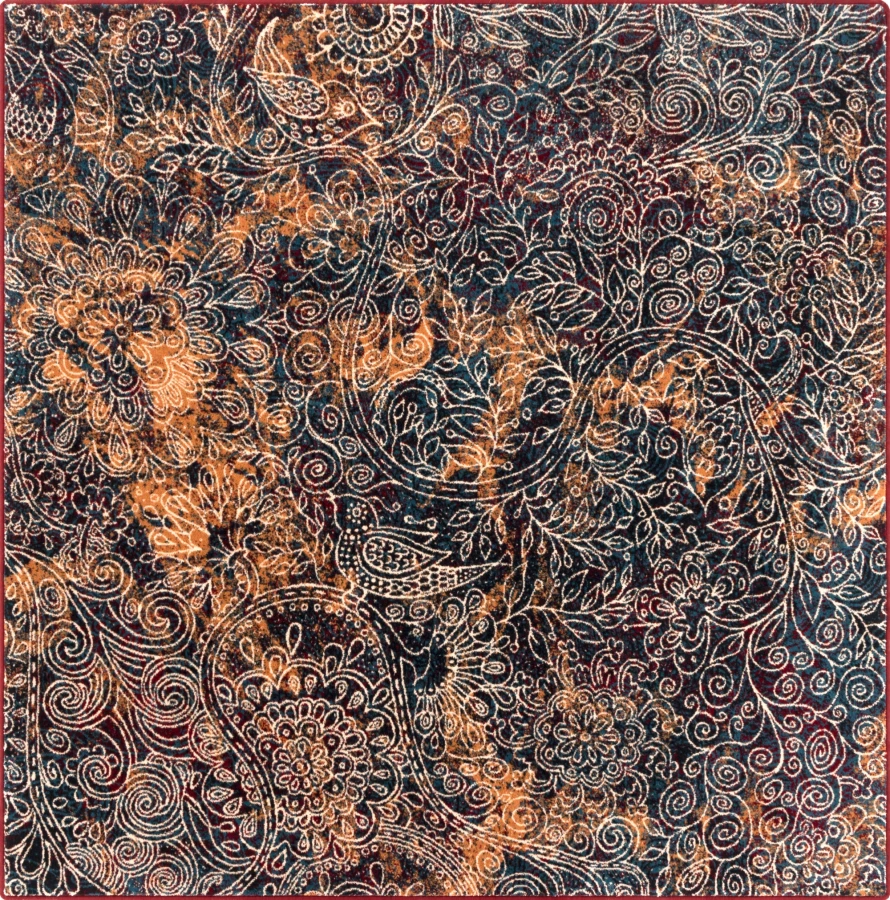 Dywan Agnella Isfahan - SELLA Bordo Kwadrat