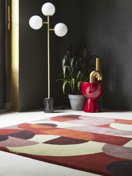 Dywan Brink&amp;Campman - DECOR Cosmo Red Pale Green 95203