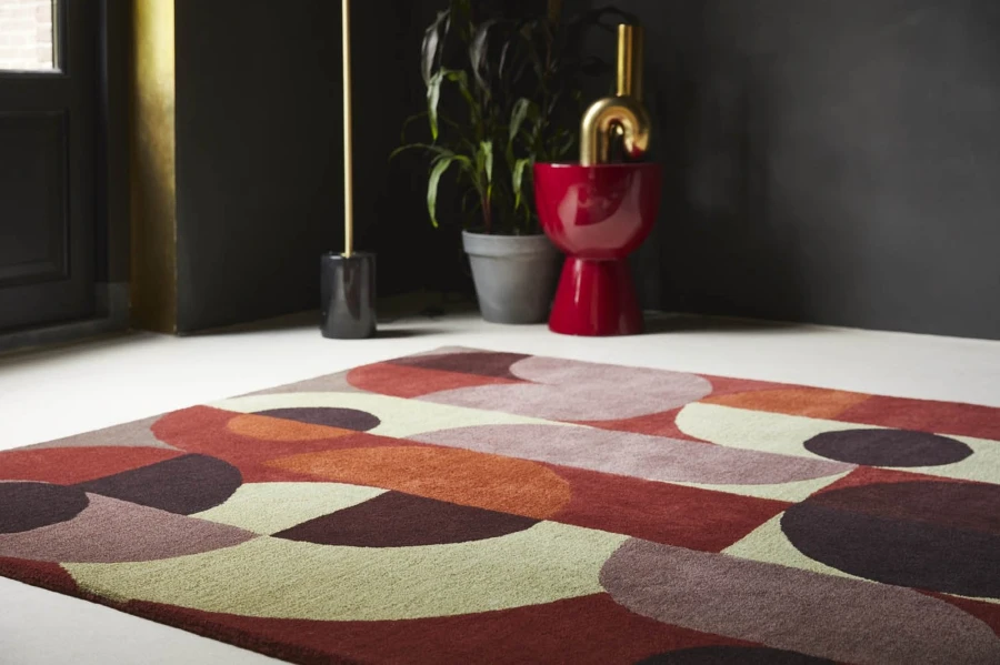 Dywan Brink&amp;Campman - DECOR Cosmo Red Pale Green 95203