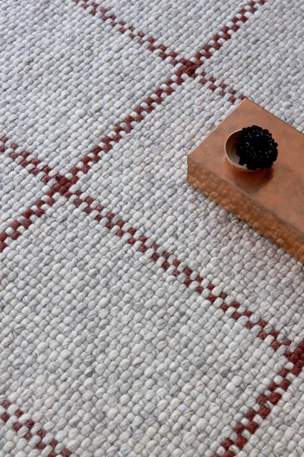 Dywan Brink&amp;Campman - CRAFT MATTER CHECK Ash Stone Red 049100