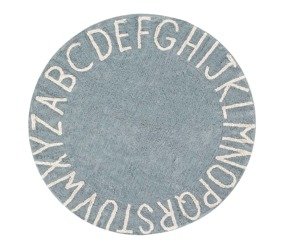 Dywan Lorena Canals  - ROUND ABC VINTAGE Blue-Natural